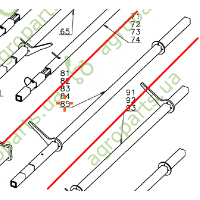 УПІРНА БАЛКА ДЛЯ ДИСКІВ  **(02) CEN 7500 GPS