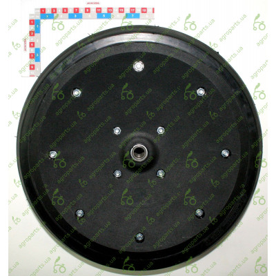 Колесо в зборі 4,5"x16" (D400x110) 7073-Q/65003098 