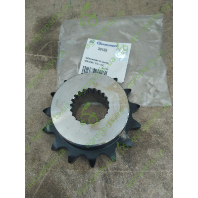 Зірочка металева з шліцами Z=15 3/4" LD.