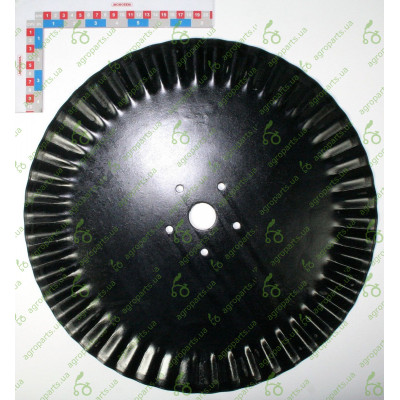 Диск прорізний колтер 5отворів D450mm LK80 11511-1/10100058