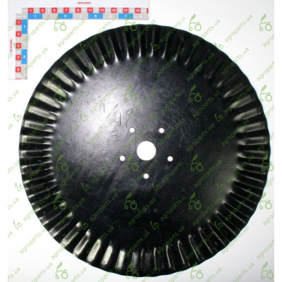 Диск прорізний колтер 5отворів D450mm LK80 11511-1/10100058