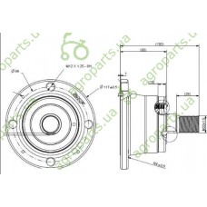 Ступиця диска 4отворів LK98 металева 4M12x1,25-M22x1,5 Farmet Softer AGHU2898X4E-DSCS