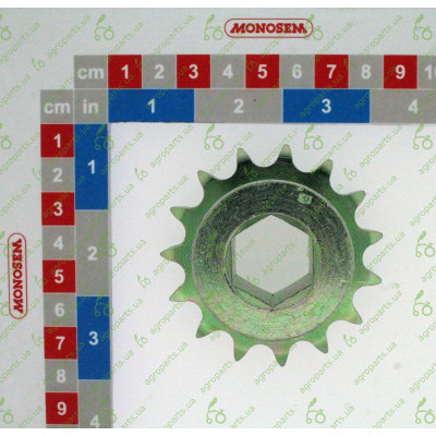 Зірочка під 6-гранний вал Z=15 t=19,05 66004489/65036044 LD.